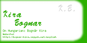 kira bognar business card
